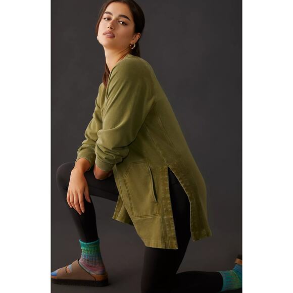 NWT Anthropologie Daily Practice Green Cutout Tunic - XS - Picture 2 of 7